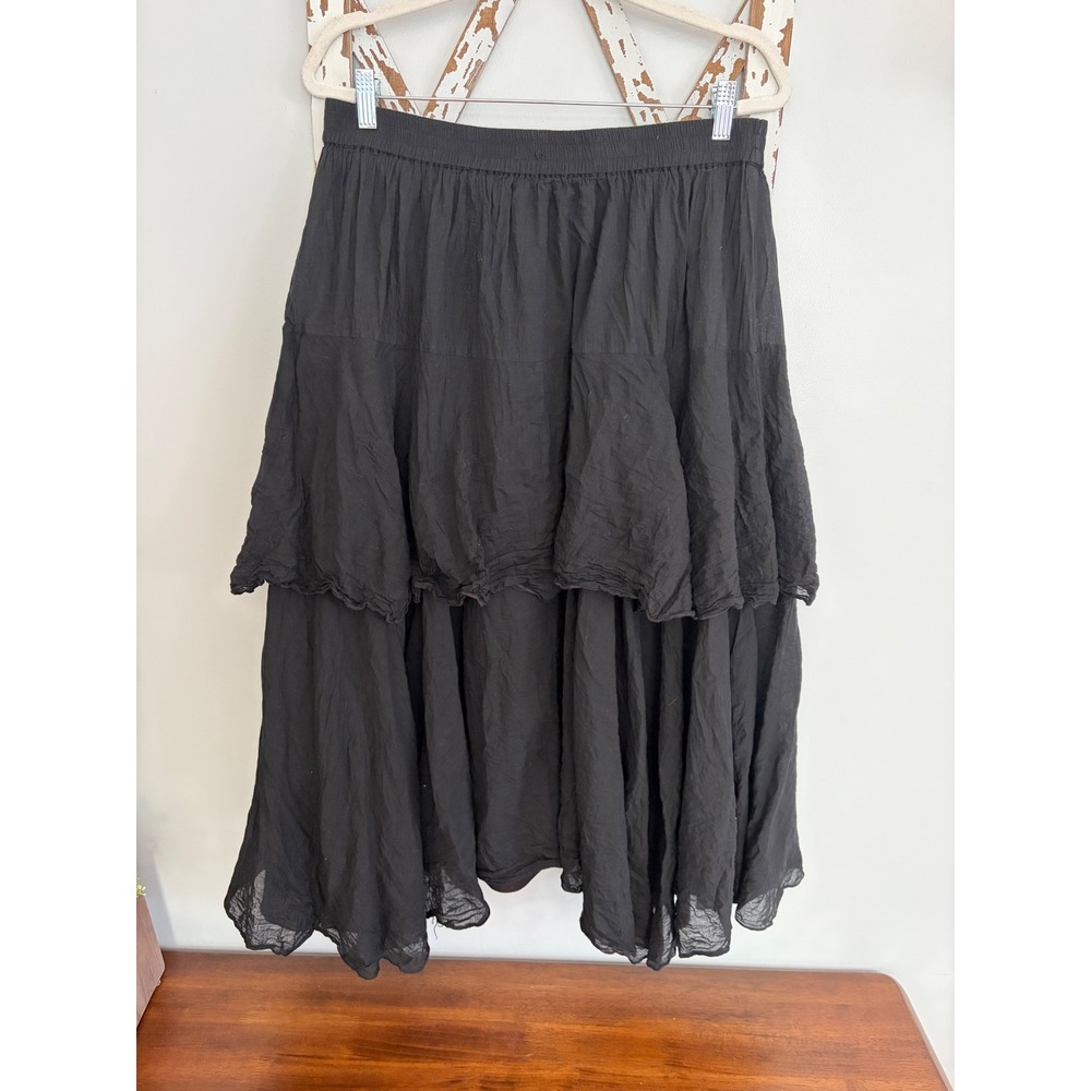 Her Destiny black tiered skirt lightweight size 2X